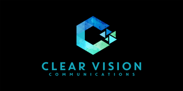 talonX Creative Agency - Clear Vision Communications Calgary Custom Logo Design Dark