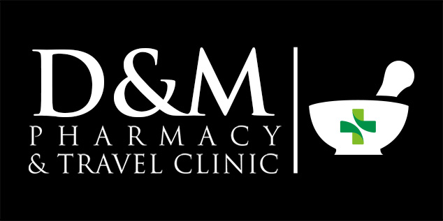 talonX Creative Agency - D&M Pharmacy & Travel Clinic Calgary Custom Logo Design Dark