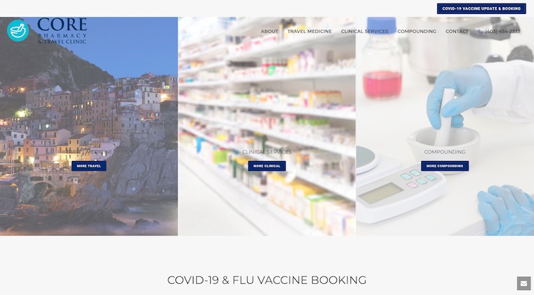 talonX Creative Agency - Core Pharmacy Calgary Web Design Agency