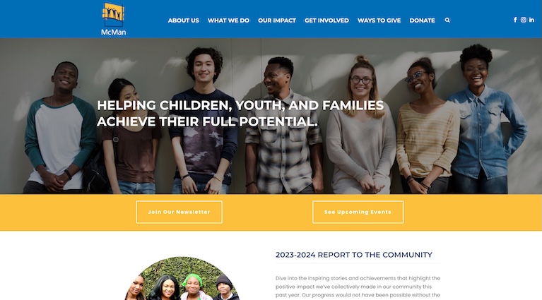 talonX Creative Agency - McMan Youth, Family and Community Services Calgary Web Design Agency