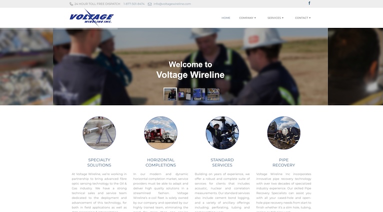 talonX Creative Agency - Voltage Wireline Inc Calgary Web Design Agency