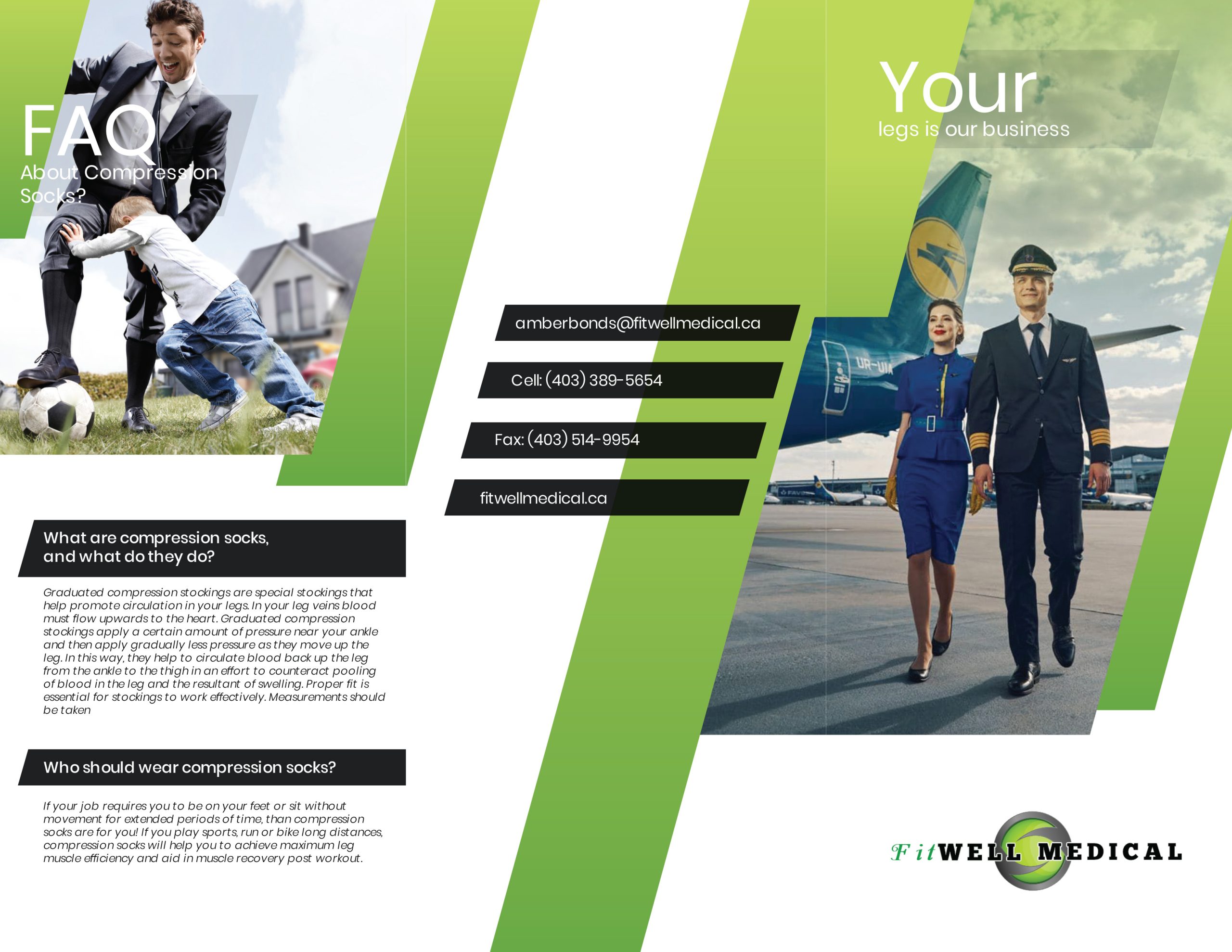 Fitwell Medical Brochure Design Back Panel Calgary Graphic Design