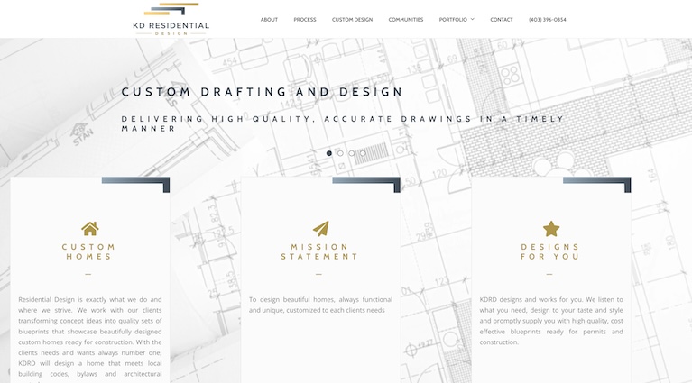 talonX Creative Agency - KD Residential Design Calgary Web Design Agency